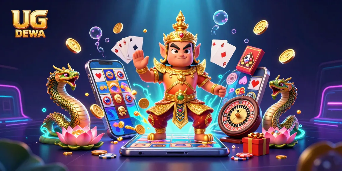 Experience the thrills at UG DEWA with vibrant slot games and captivating characters.