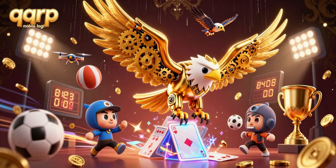 Experience the exciting qqrp mobile login with vibrant casino elements and dynamic characters.