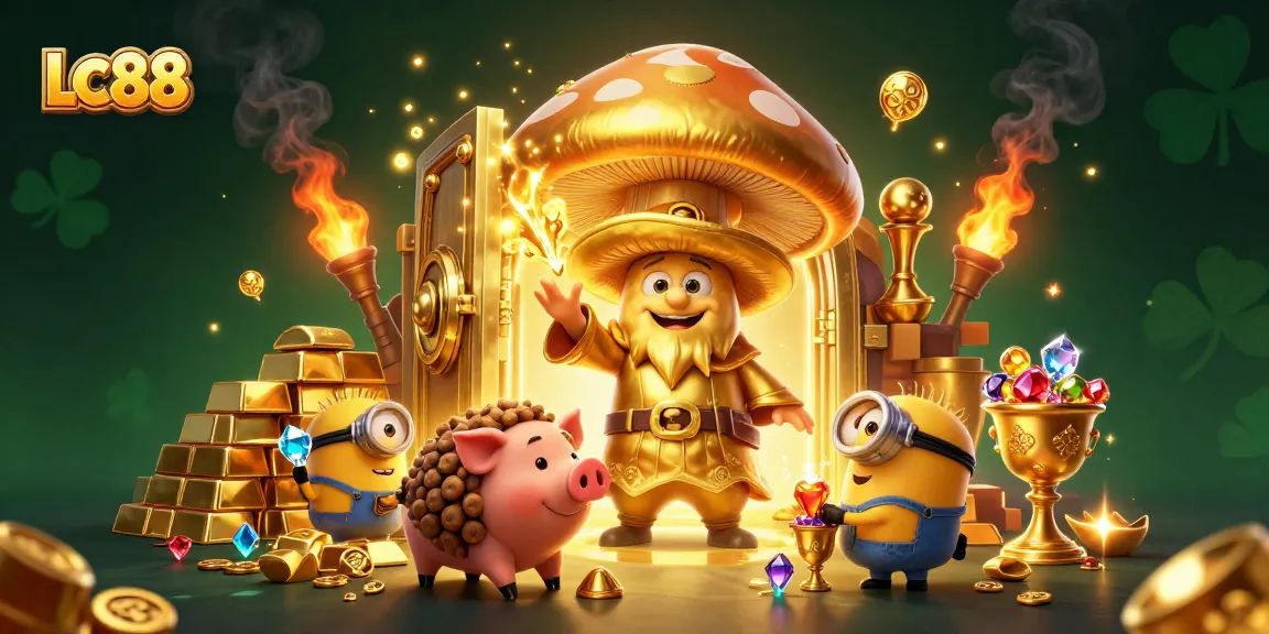 Engage with LC88 in a magical casino world filled with treasures and gold.