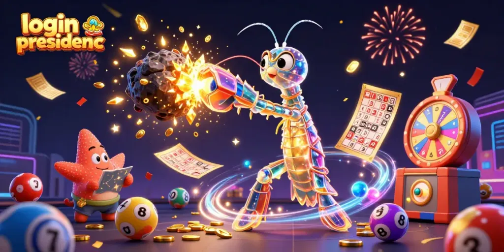 Engage with exhilarating action at login presidencc featuring vibrant casino elements and galactic characters.