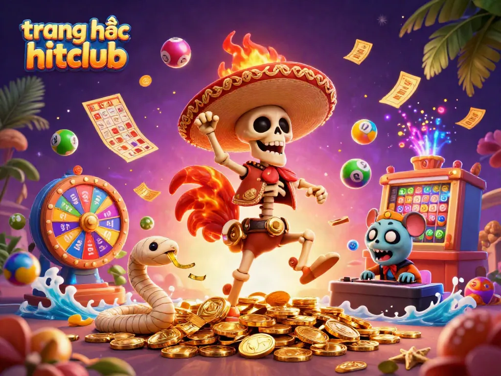 Experience the excitement of winning at trang chủ hitclub with colorful lottery elements and vibrant characters.