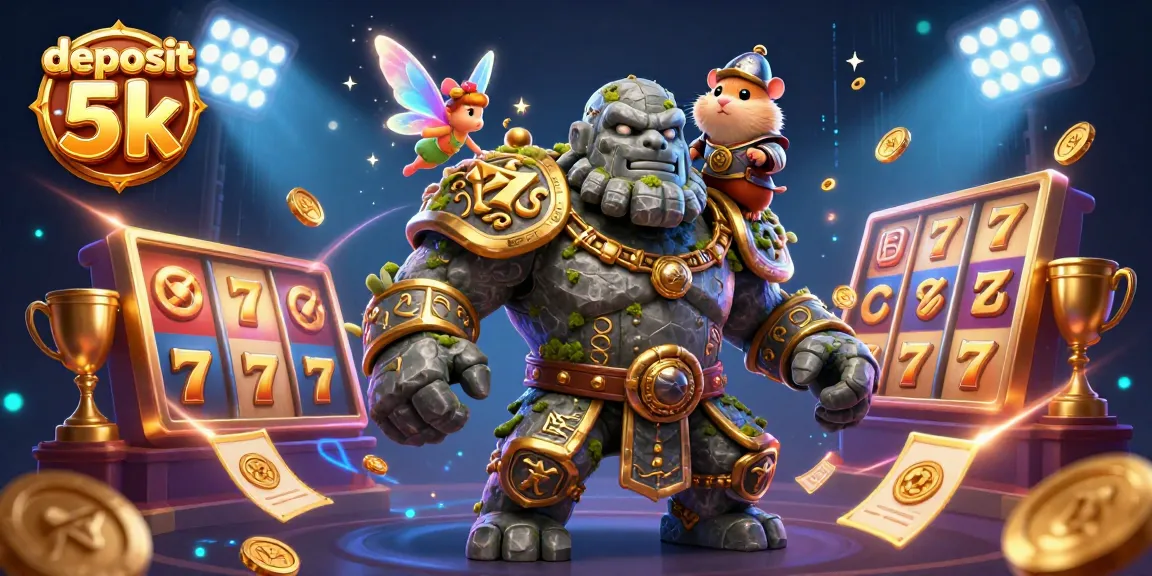 Join the action with "deposit 5k" and experience thrilling slot games in vibrant 3D cartoon style.