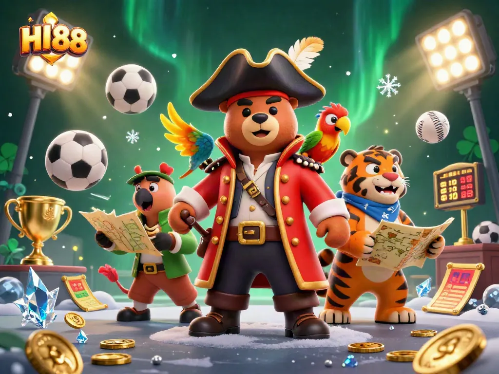 Experience the excitement of HI88 as animated characters showcase thrilling sports betting action
