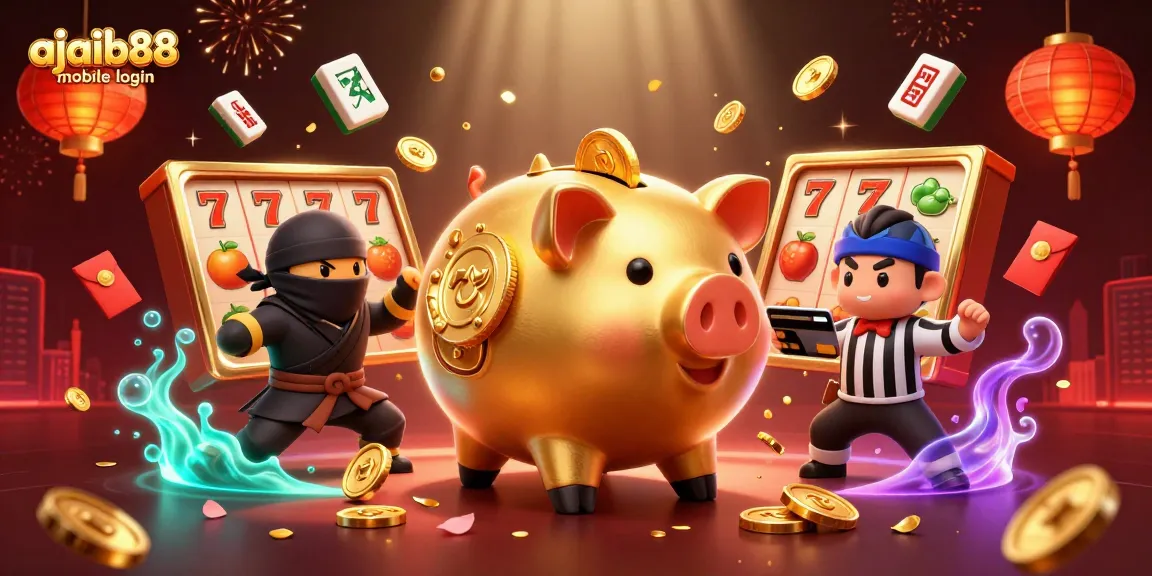 Engage with poker excitement through the ajaib88 mobile login, showcasing vibrant casino elements.
