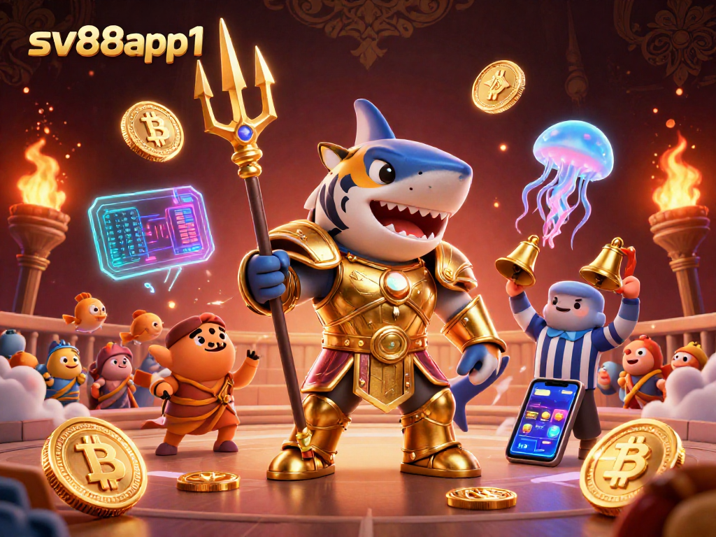 Engage with sv88app1 in a dynamic underwater casino showdown featuring a formidable tiger shark.