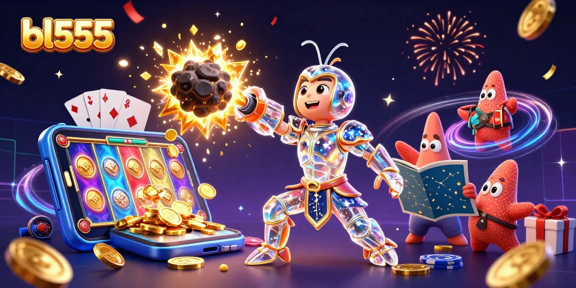 Engage with bl555's vibrant casino universe, showcasing thrilling games and dynamic characters in action.