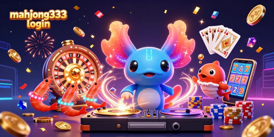 Spin and win with mahjong333 login in this vibrant casino scene filled with fun characters.