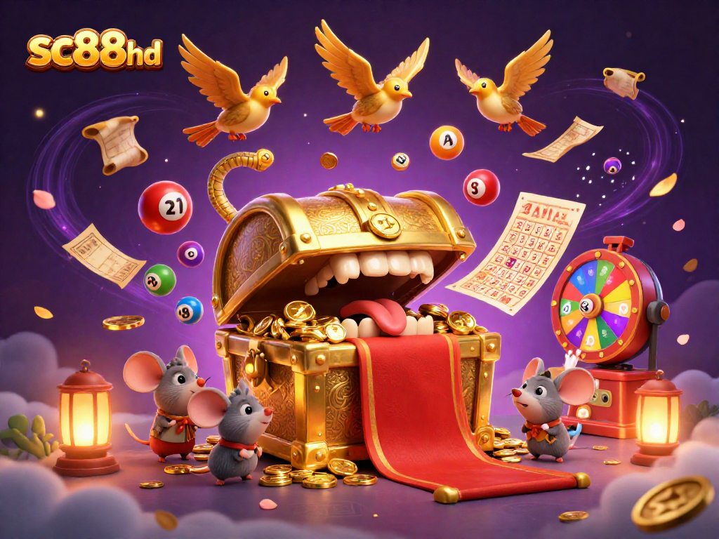 Experience thrilling sc88hd moments with a vibrant lottery scene featuring whimsical characters.