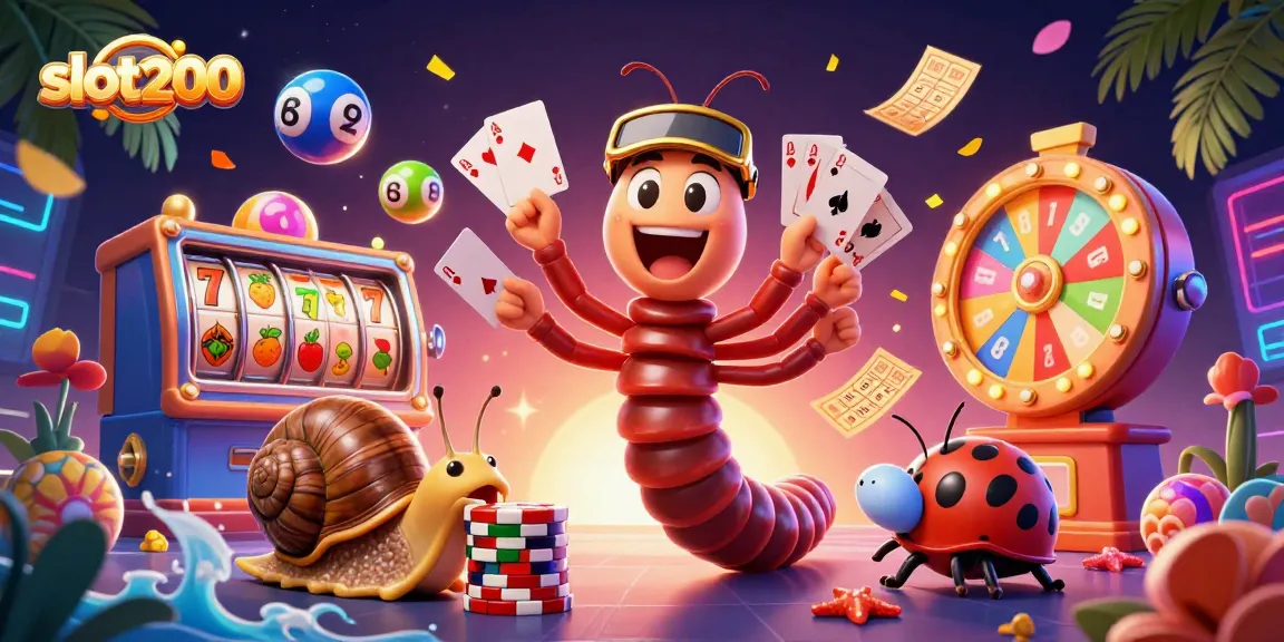 Slot200 menghadirkan dealer 3D yang menunjukkan kartu, lengkap dengan elemen permainan menarik di sekitar.