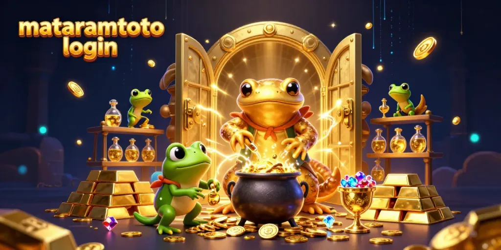 Experience winning with mataramtoto login, featuring a dynamic alchemist and gold transformation scene.