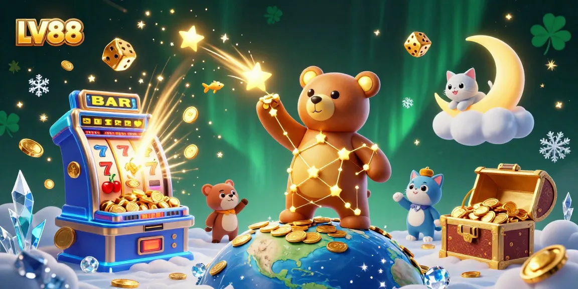 Experience the thrill of LV88's online casino with dazzling winnings and vibrant game showcases.