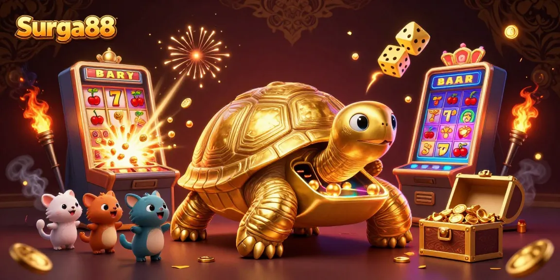 Experience thrilling gameplay with Surga88 as the golden tortoise offers jackpot excitement and fun.