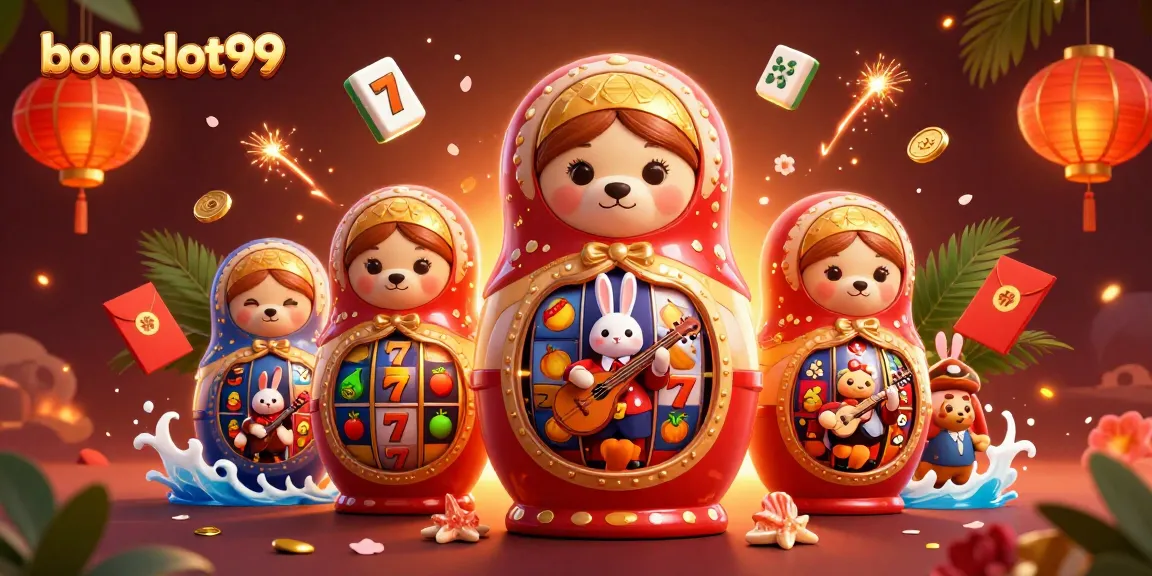 Engage in thrilling casino gaming action at bolaslot99, with vibrant dealer bears and festive elements.