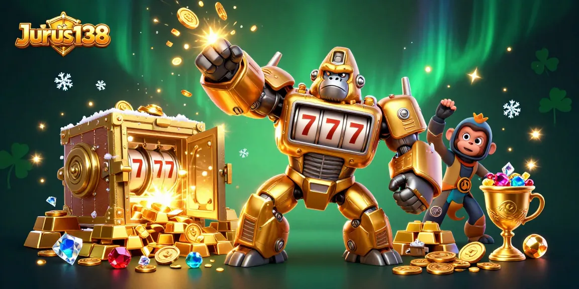 Experience thrilling gameplay with Jurus138 in a vibrant casino illustration featuring dynamic elements.