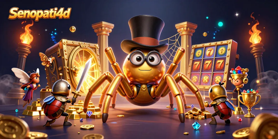 Experience the thrill of senopati4d with jackpot spins and golden treasures in a vibrant casino scene.