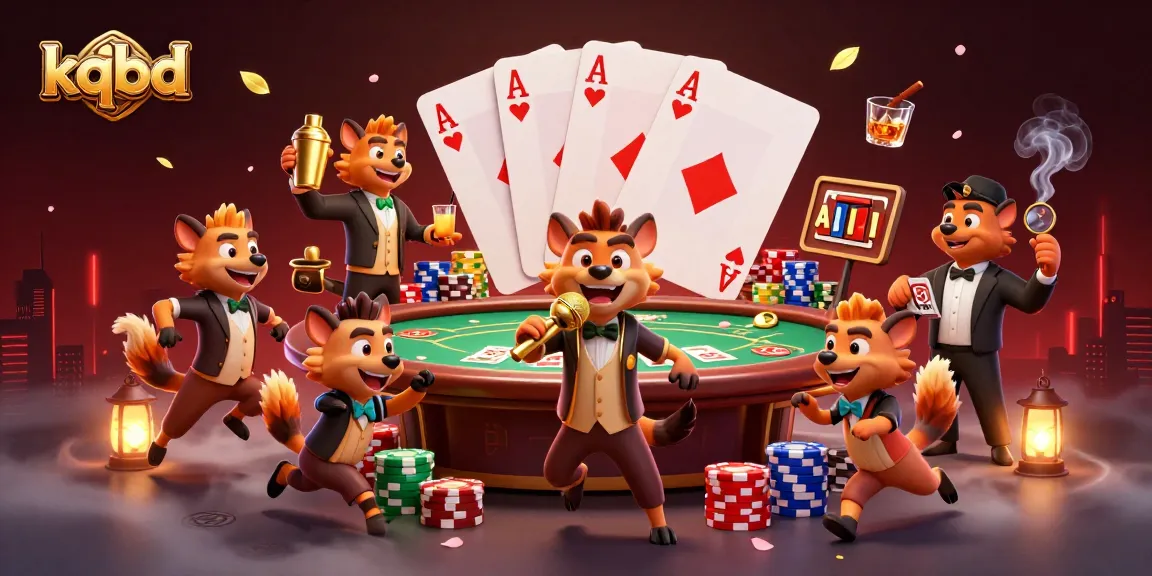 Experience kqbd online with animated hyenas running a vibrant casino club, showcasing gaming excitement.