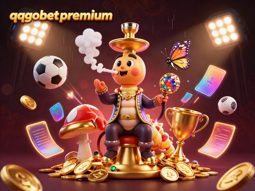 Experience the thrill of winning on qqgobetpremium with vibrant casino-themed 3D illustration.