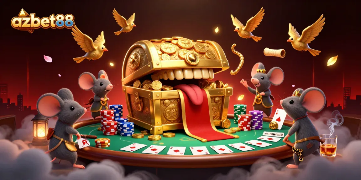 Engage with azbet88's thrilling offerings in this vibrant, casino-themed digital illustration.