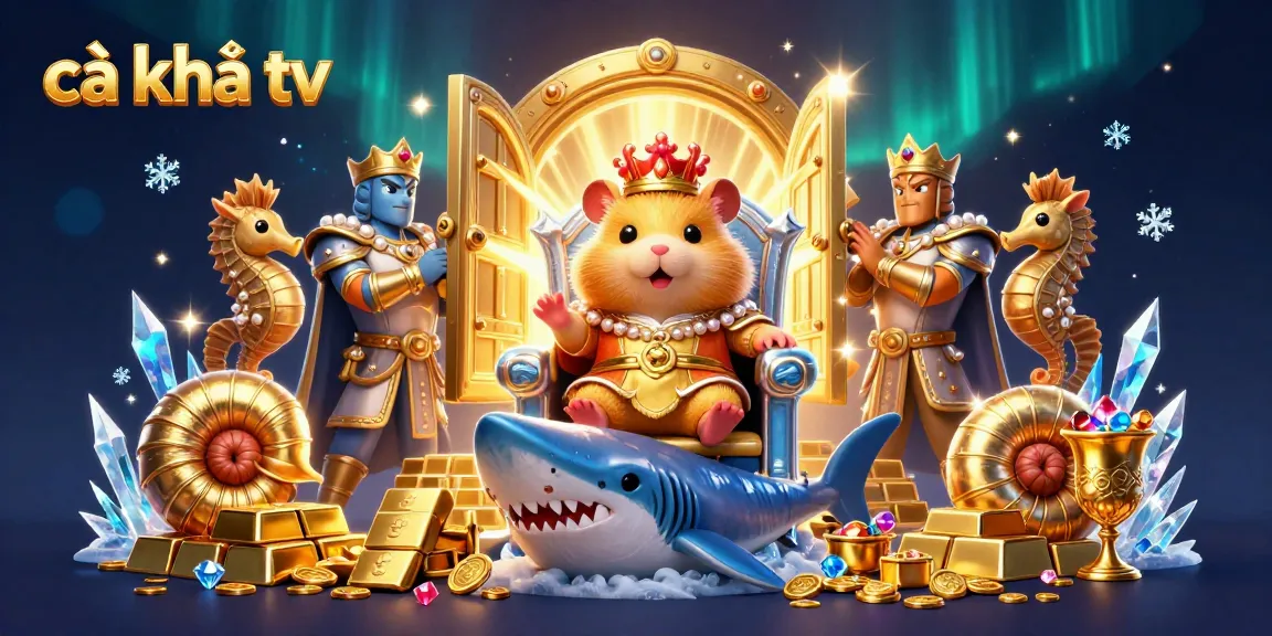 Engage with cà khịa tv's dynamic gaming world featuring the hamster king and treasure in a vibrant 3D scene.