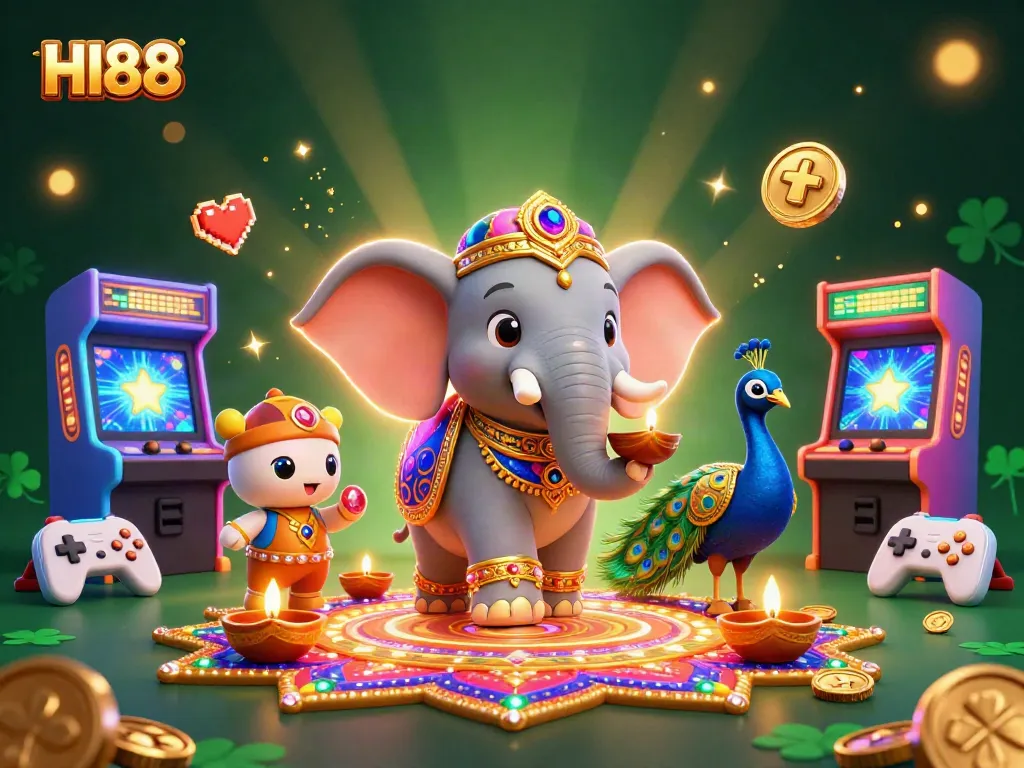 Join the excitement at HI88 Casino with vibrant gaming elements in a festive atmosphere.