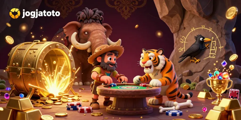 Experience thrilling wins at jogjatoto with dynamic casino illustrations showcasing rich gaming elements.