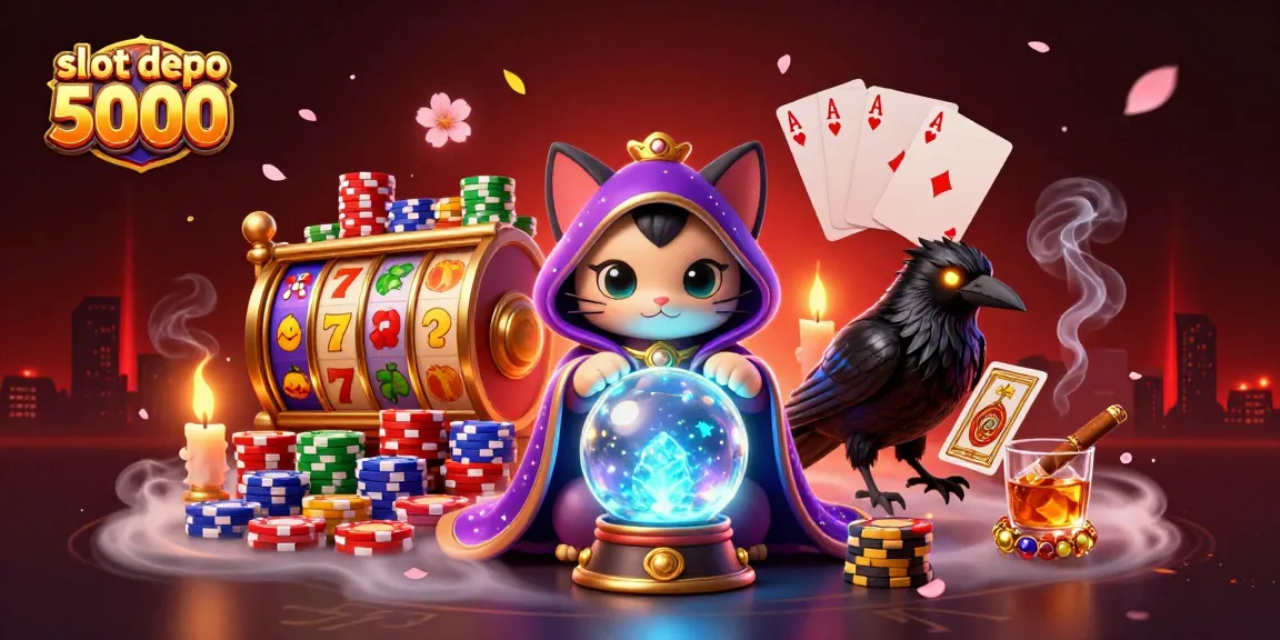 Engage in exciting gameplay at slot depo 5000 with vibrant slot reels and captivating characters.