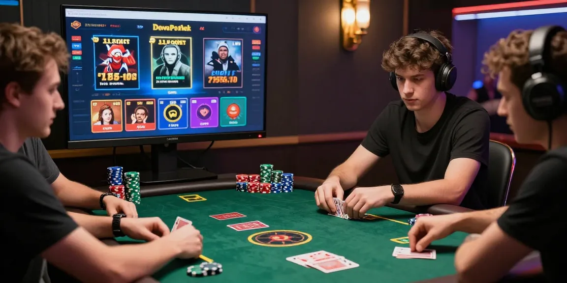 Engaging players at DewaPoker online, showcasing a thrilling poker game experience filled with excitement and interaction.