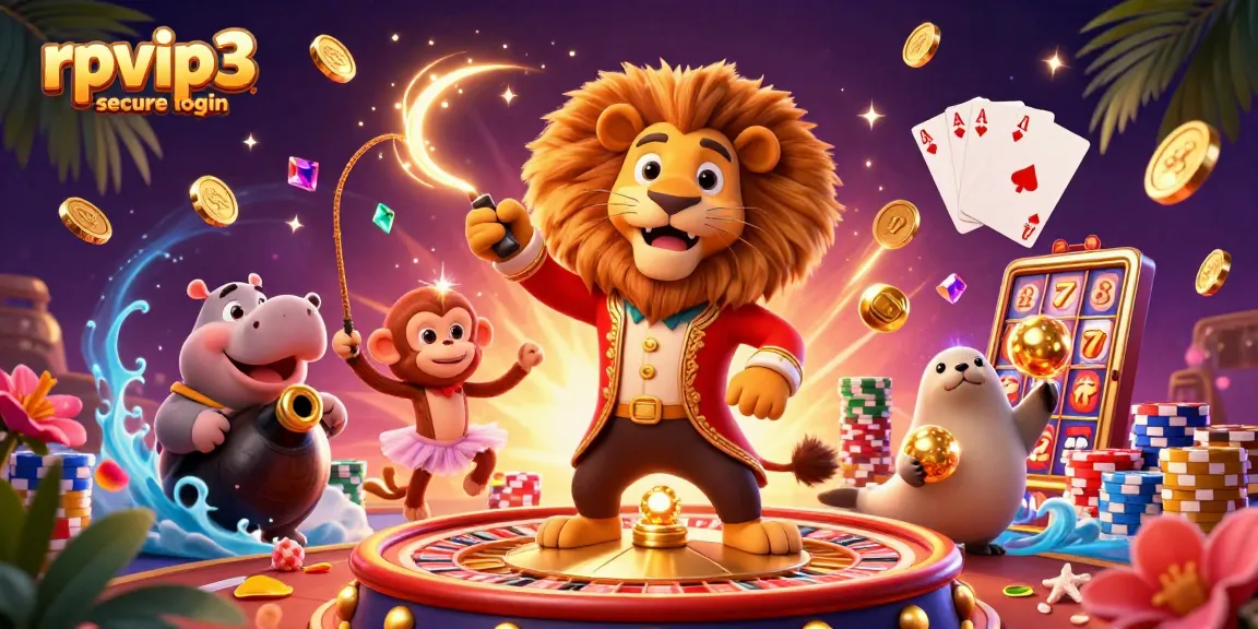 Experience the excitement of rpvip3 secure login with vibrant casino characters and dynamic game elements.