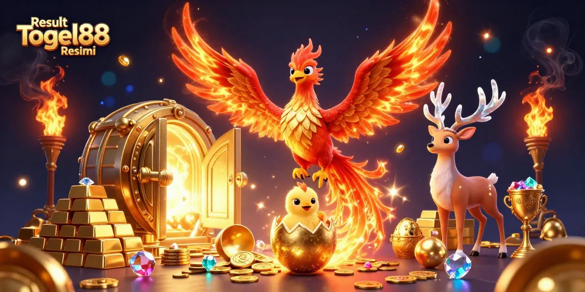 Engage with Result Togel88 Resmi through vibrant gaming elements in a mystical casino-themed digital artwork.