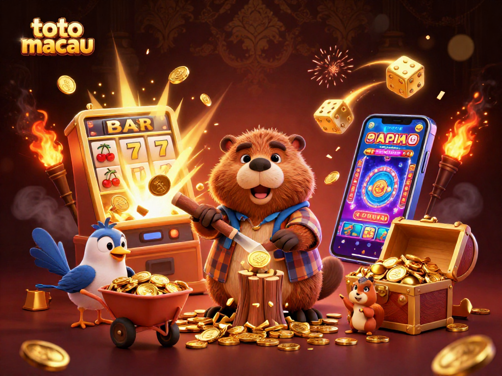 Menggali keseruan toto macau melalui ilustrasi menarik dengan karakter kartun dan elemen kasino.