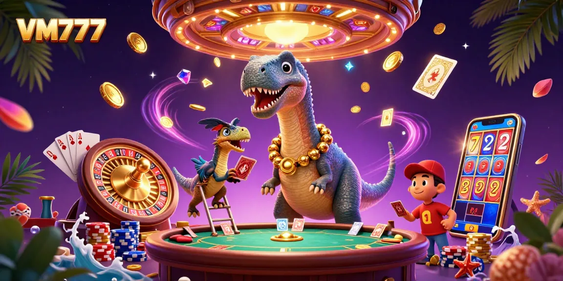 Experience VM777 with dynamic casino action and vivid 3D elements of luck and play.