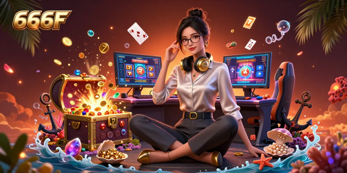 Engaging scene design for casino gaming at 666F showing a professional Asian gamer at a high-tech setup.