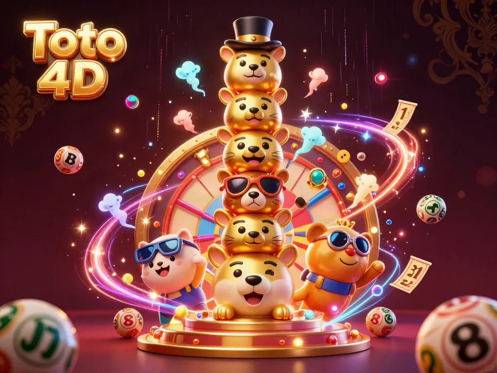 Mainkan Toto 4D dengan cara yang menyenangkan dan interaktif menggunakan ilustrasi kreatif dari karakter yang berwarna-warni.