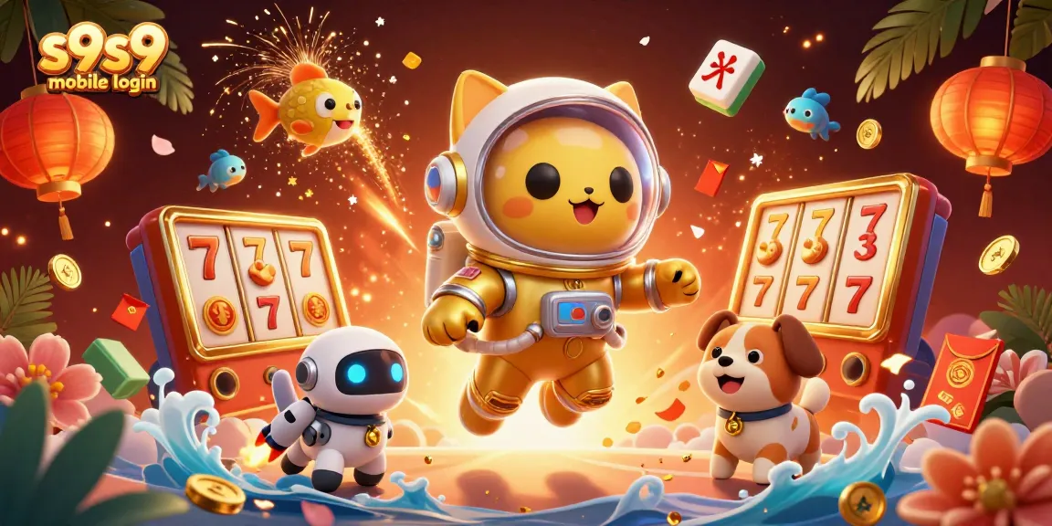 Engage in thrilling gameplay with the s9s9 mobile login platform showcasing dynamic 3D casino elements.