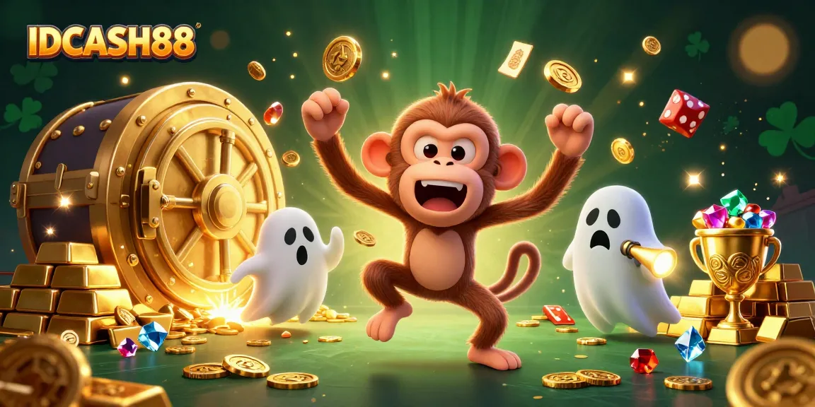 Watch the poltergeist monkey juggle riches in the spooky IDCASH88 casino