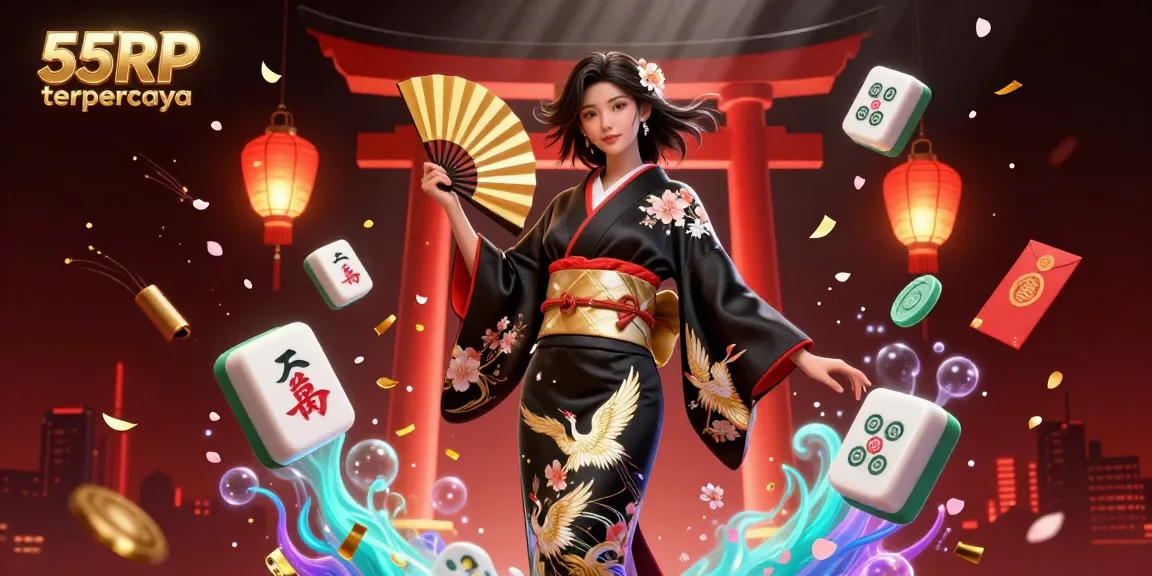 Experience the thrill at 55RP terpercaya with vibrant casino elements and an enchanting design.