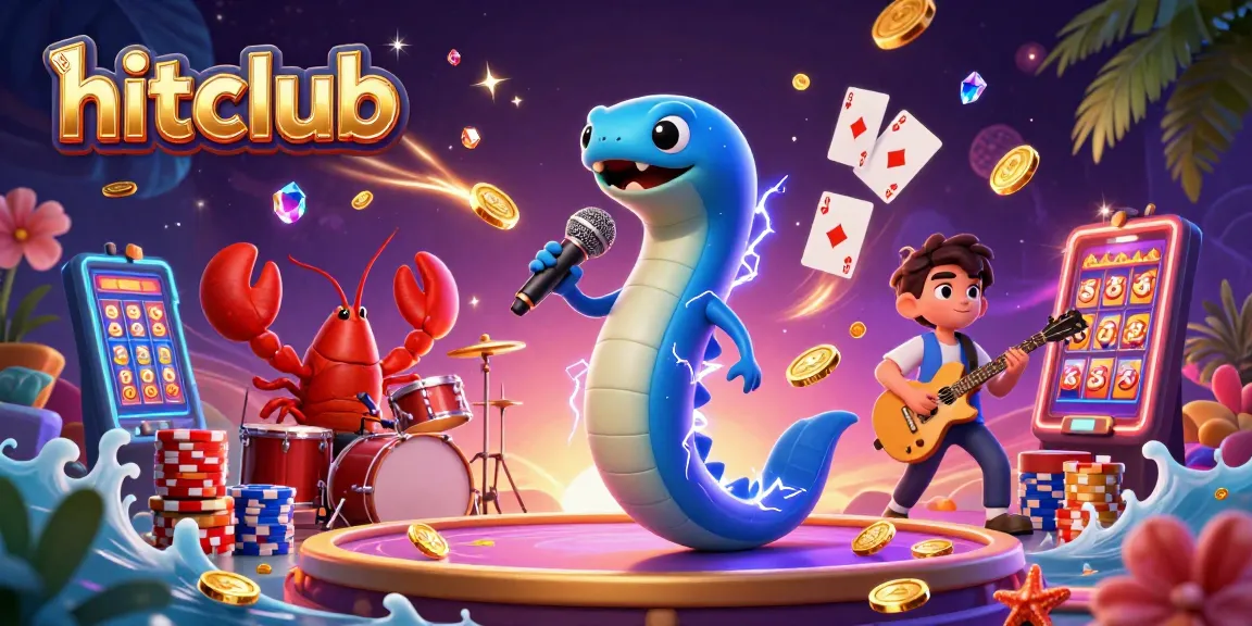 Hitclub showcases a vibrant underwater casino scene with dynamic characters and immersive gaming elements.