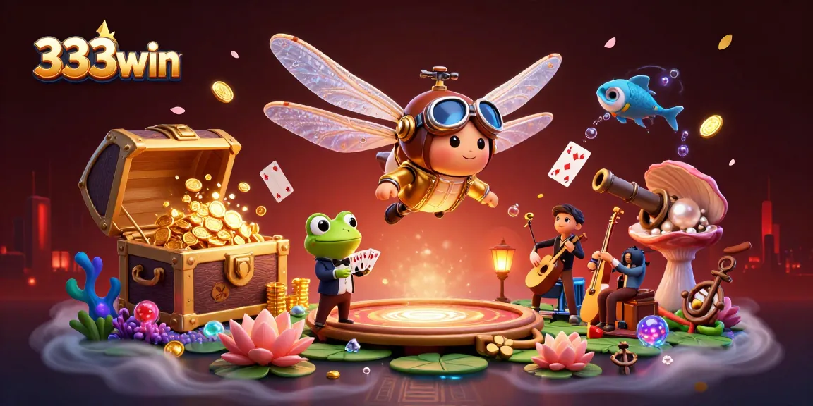 Play and win at 333win in an immersive 3D casino scene with vibrant characters and vivid imagery.