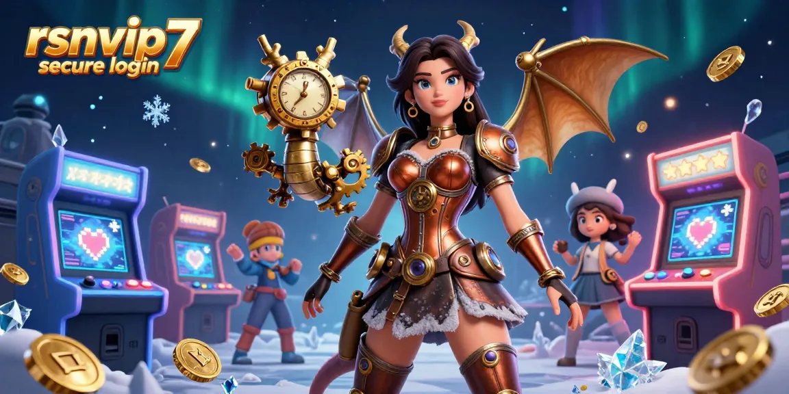 Experience the excitement of gaming with rsnvip7 secure login in this vibrant 3D casino illustration.