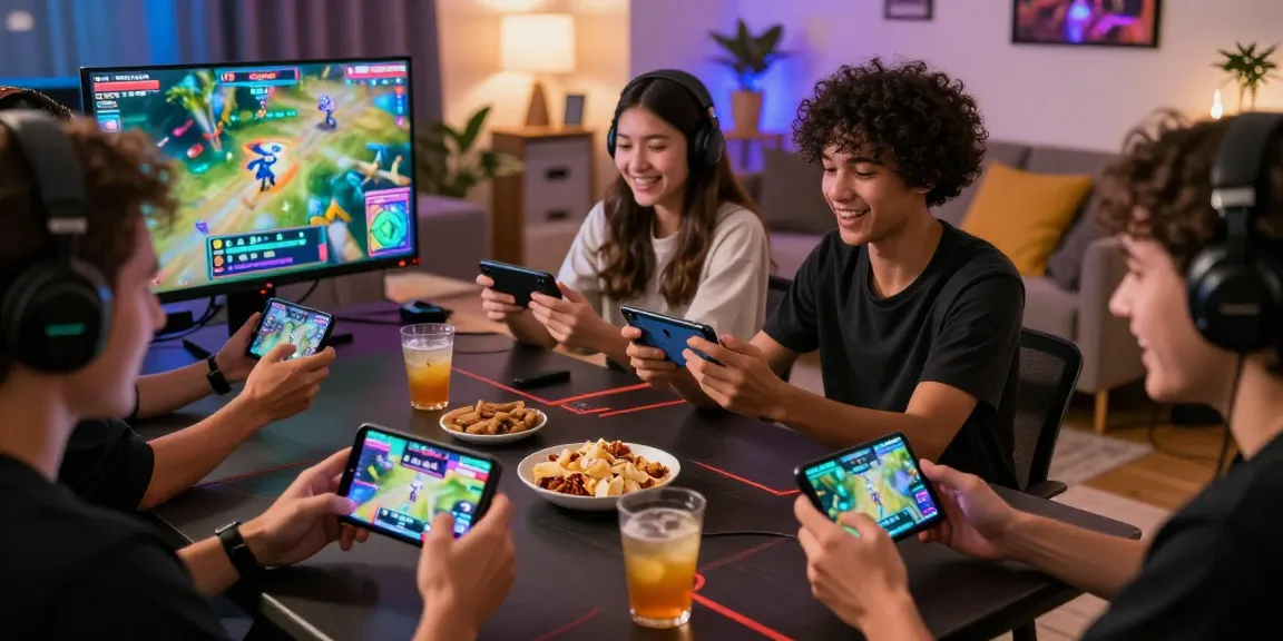 Sunwin online gaming app in use by friends enjoying a lively gaming night.