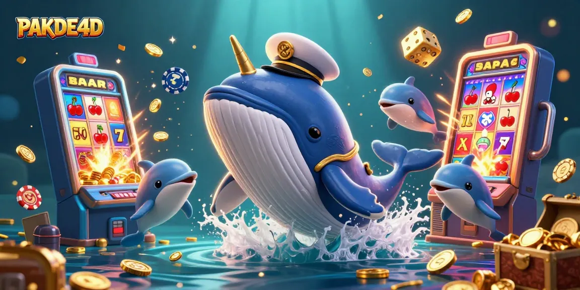 Experience the excitement of PAKDE4D with a dynamic lottery scene featuring vibrant 3D characters.