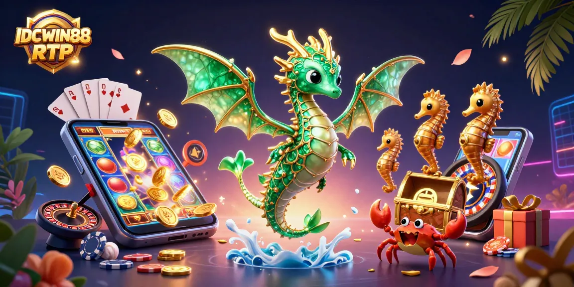 Experience IDCWIN88 RTP with captivating gaming magic featuring dynamic slot elements and vibrant graphics.