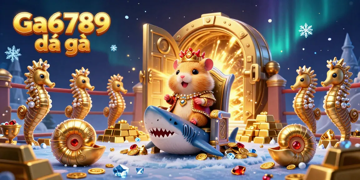 Experience thrilling cockfighting at Ga6789 đá gà with a king on a megalodon throne.