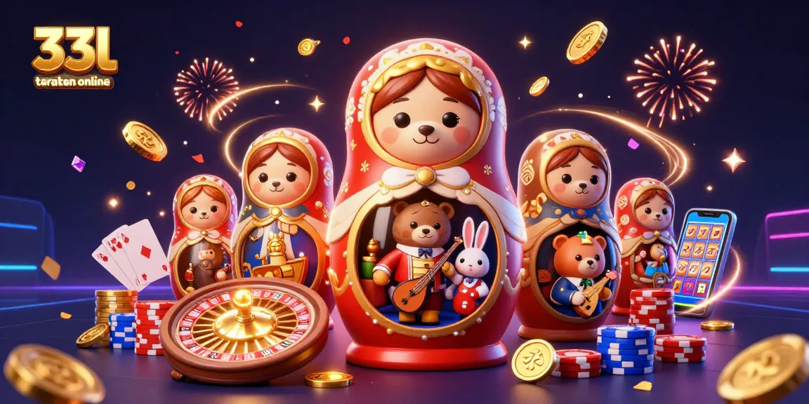 Experience the excitement of 33l taruhan online with lively casino characters and vibrant game elements.