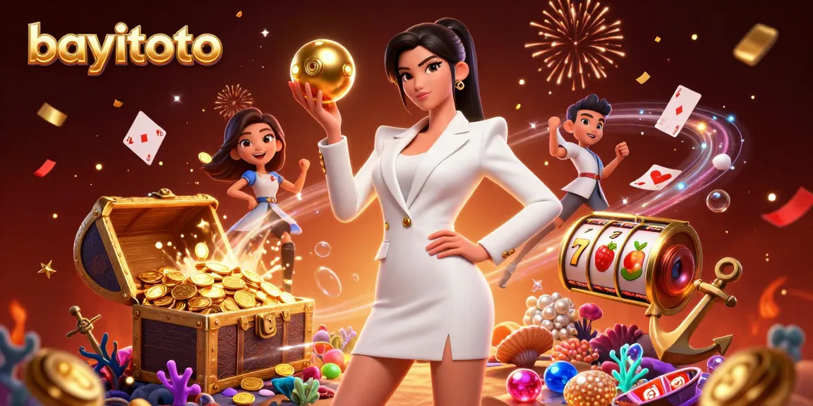 Experience the thrill of bayitoto with vibrant slot machines and stunning visuals in this 3D casino illustration.