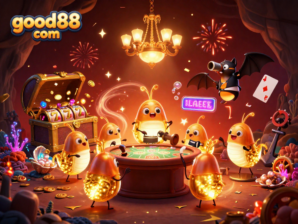 Play exciting games at good88 com with vibrant casino imagery and engaging characters lighting up the action.