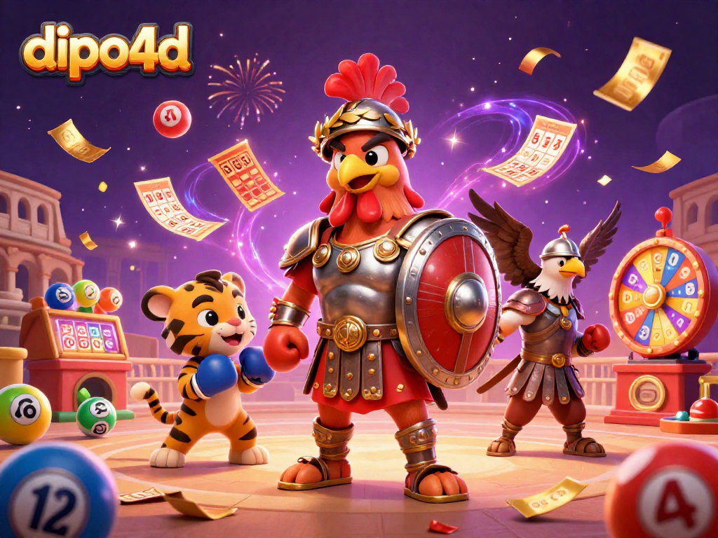 Unleash winning strategies with dipo4d's dynamic lottery scene featuring colorful balls and more.