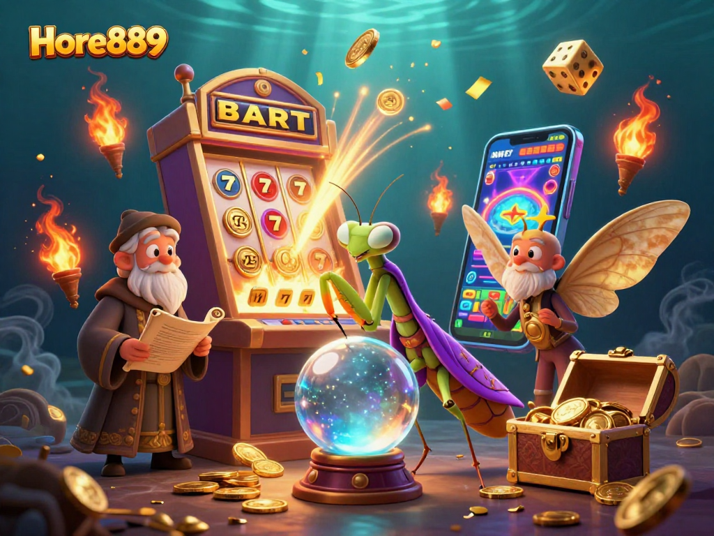 Experience Hore889's thrilling gameplay with immersive characters and dynamic casino elements in vibrant 3D.