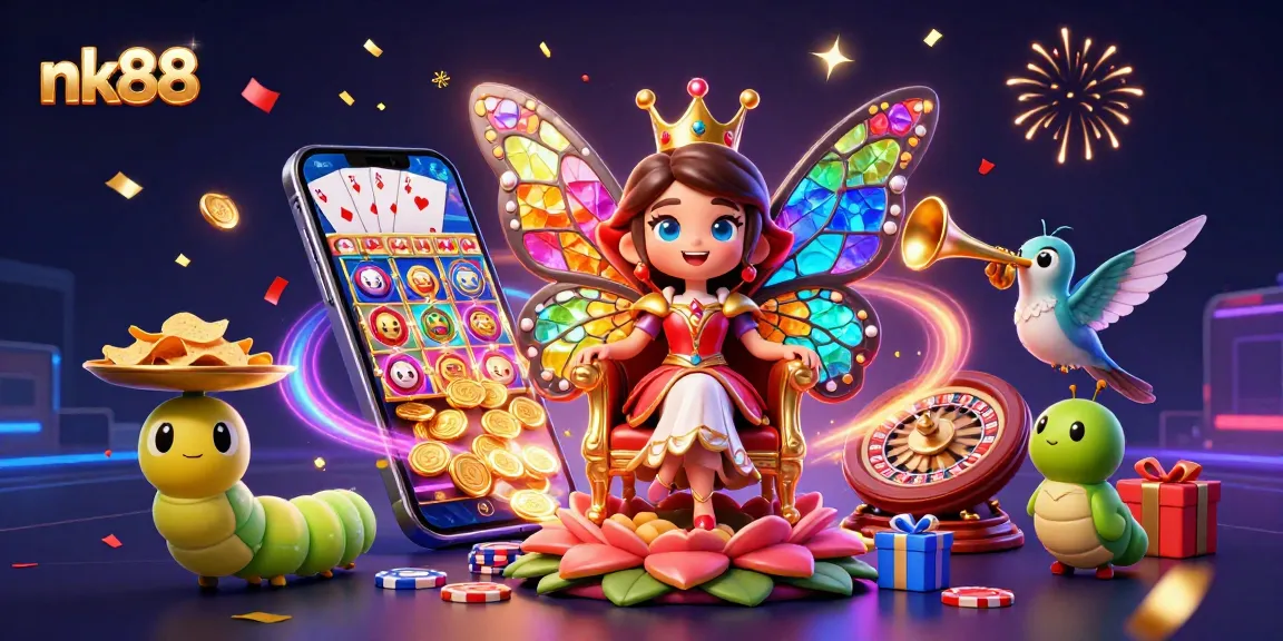 Experience winning casino magic with nk88 featuring vibrant characters and casino elements in dynamic action.