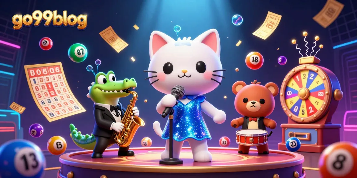 Engage with go99blog's vibrant casino scene featuring a jazzy cat, crocodile, and bear in a lively gaming atmosphere.